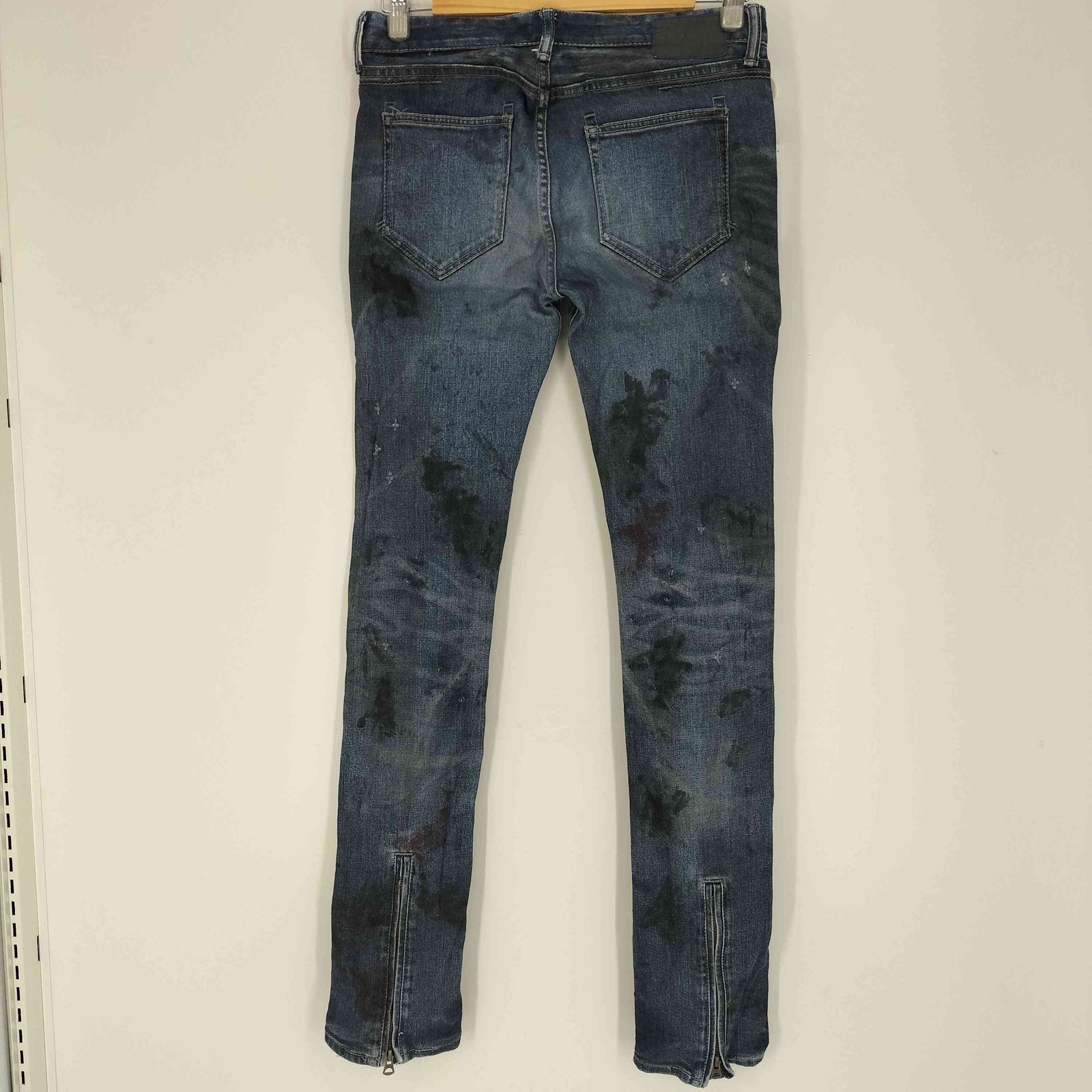 CIVARIZE シヴァーライズ ペイント加工 スキニーデニム 44 y2k シヴァーライズ CIVARIZE ヒゲ ペイント加工 スキニー デニム パンツ