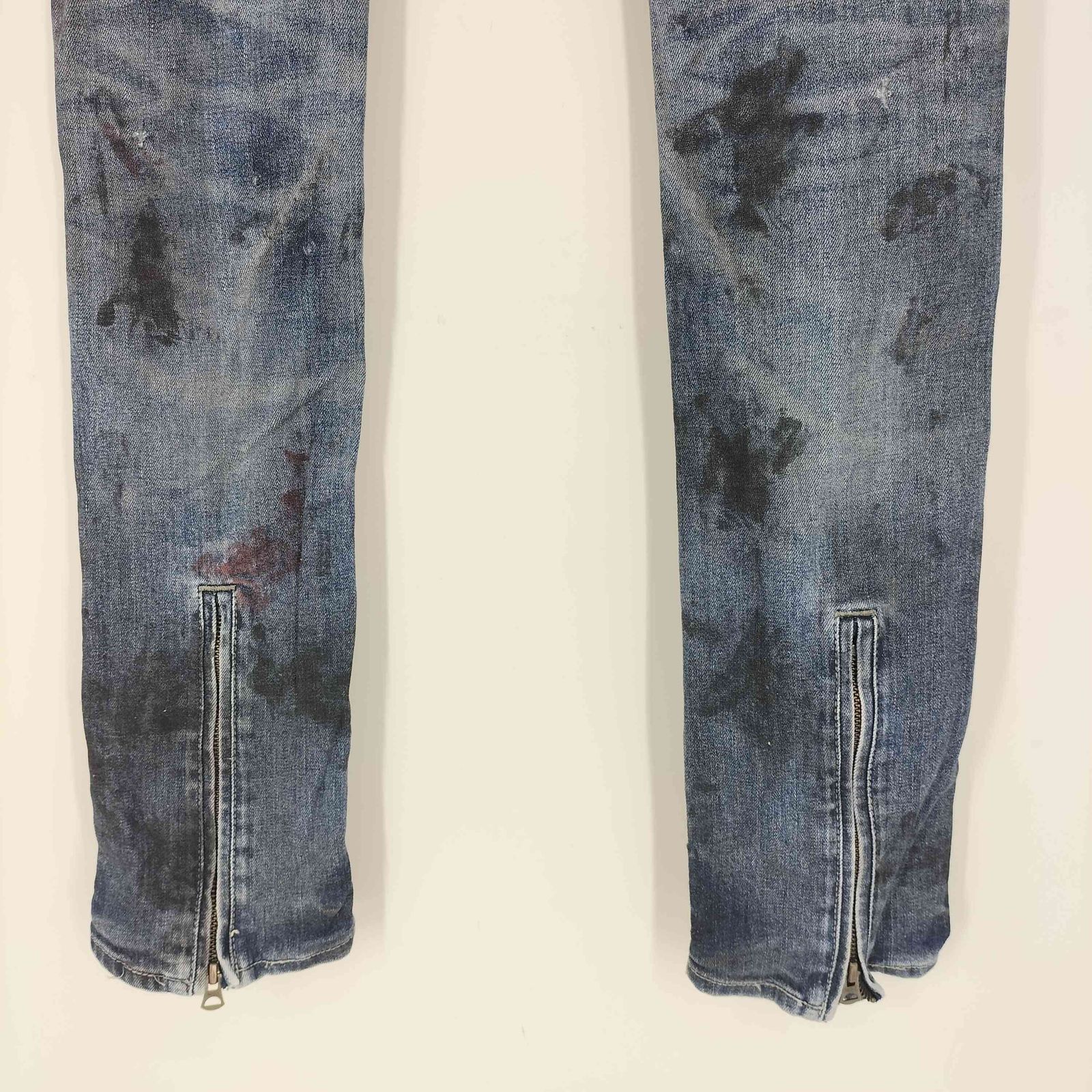 CIVARIZE シヴァーライズ ペイント加工 スキニーデニム 44 y2k シヴァーライズ CIVARIZE ヒゲ ペイント加工 スキニー デニム パンツ