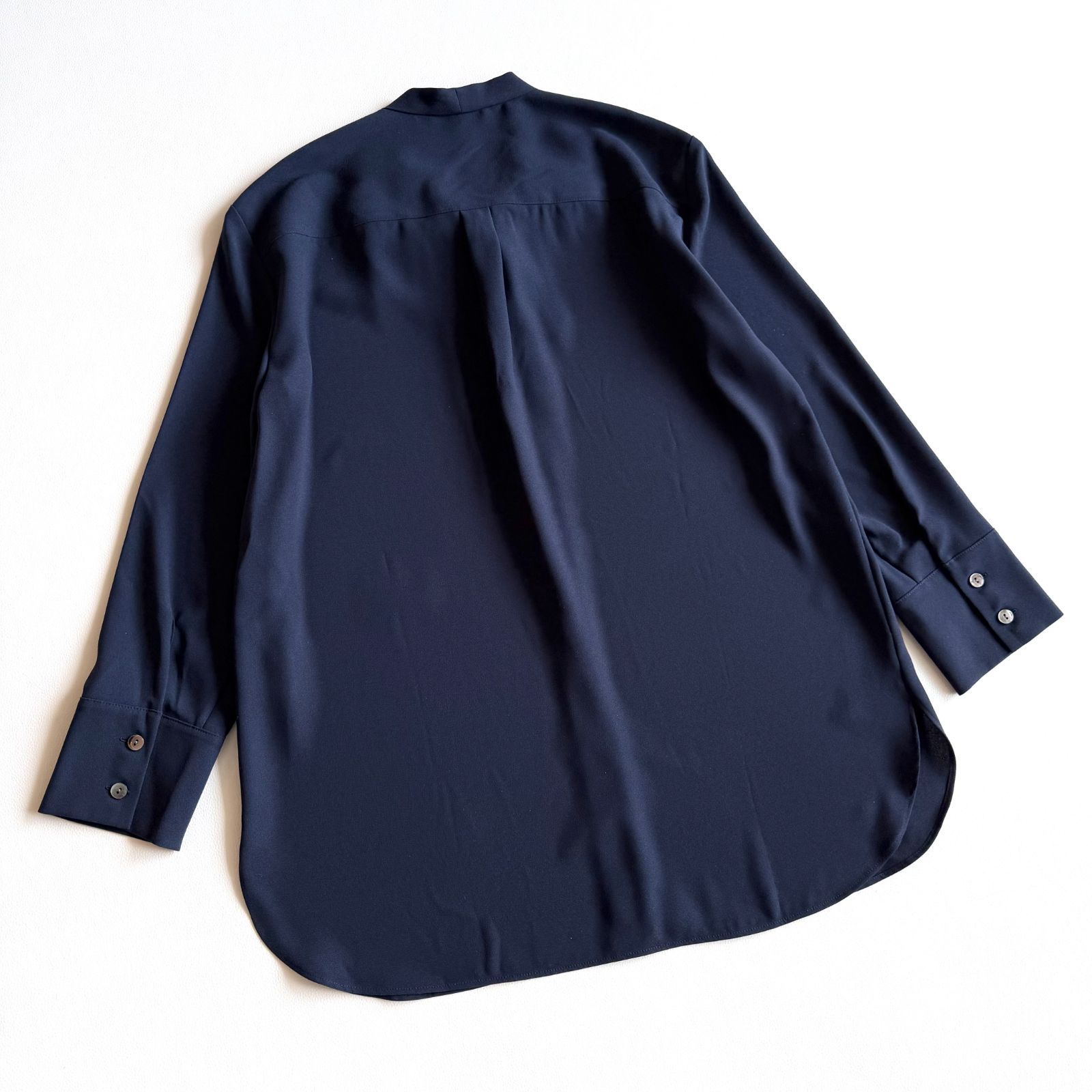 ◇美品◇ Theory セオリー PRIME GGT TIE BLOUSE S ネイビー ボウタイ 