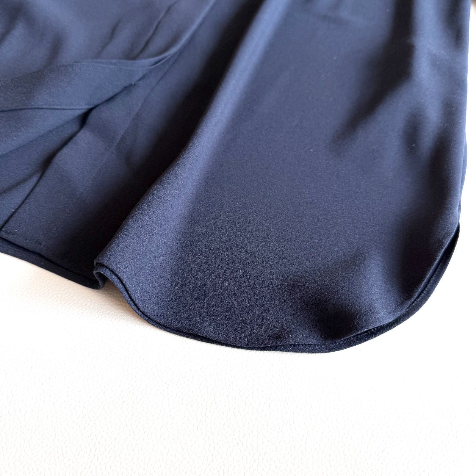 ◇美品◇ Theory セオリー PRIME GGT TIE BLOUSE S ネイビー ボウタイ 