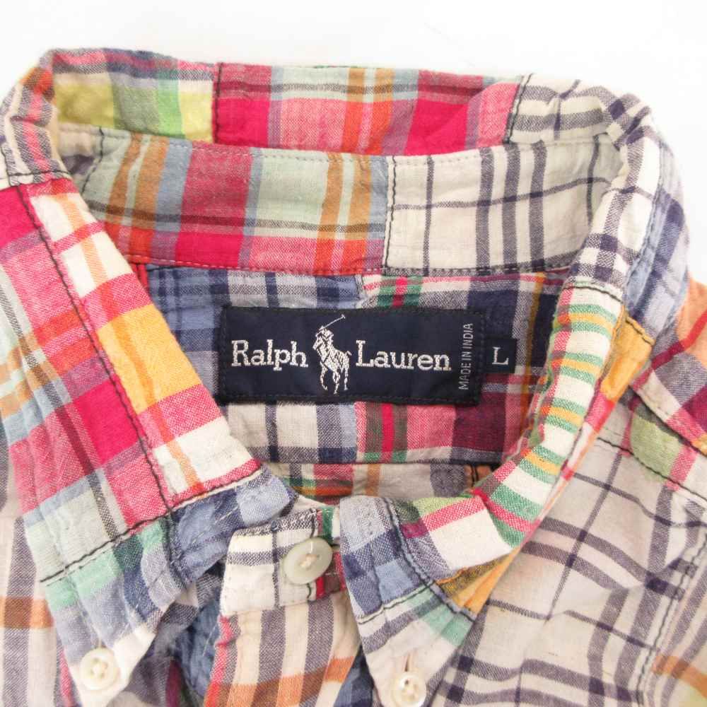 ラルフローレン RALPH LAUREN ヴィンテージ パッチワークシャツ 長袖