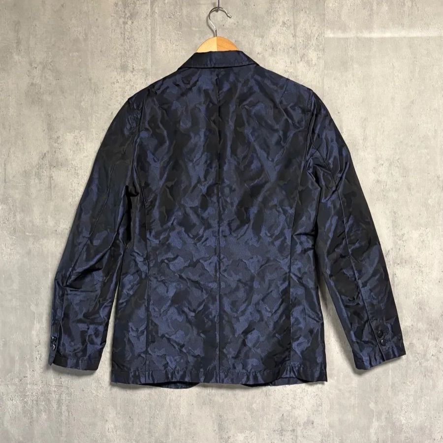 PLST ジャケット　パンツ　セットアップ PLST プラステ セットアップ スーツ 迷彩 カモフラ 紺 L 32 ジャケット