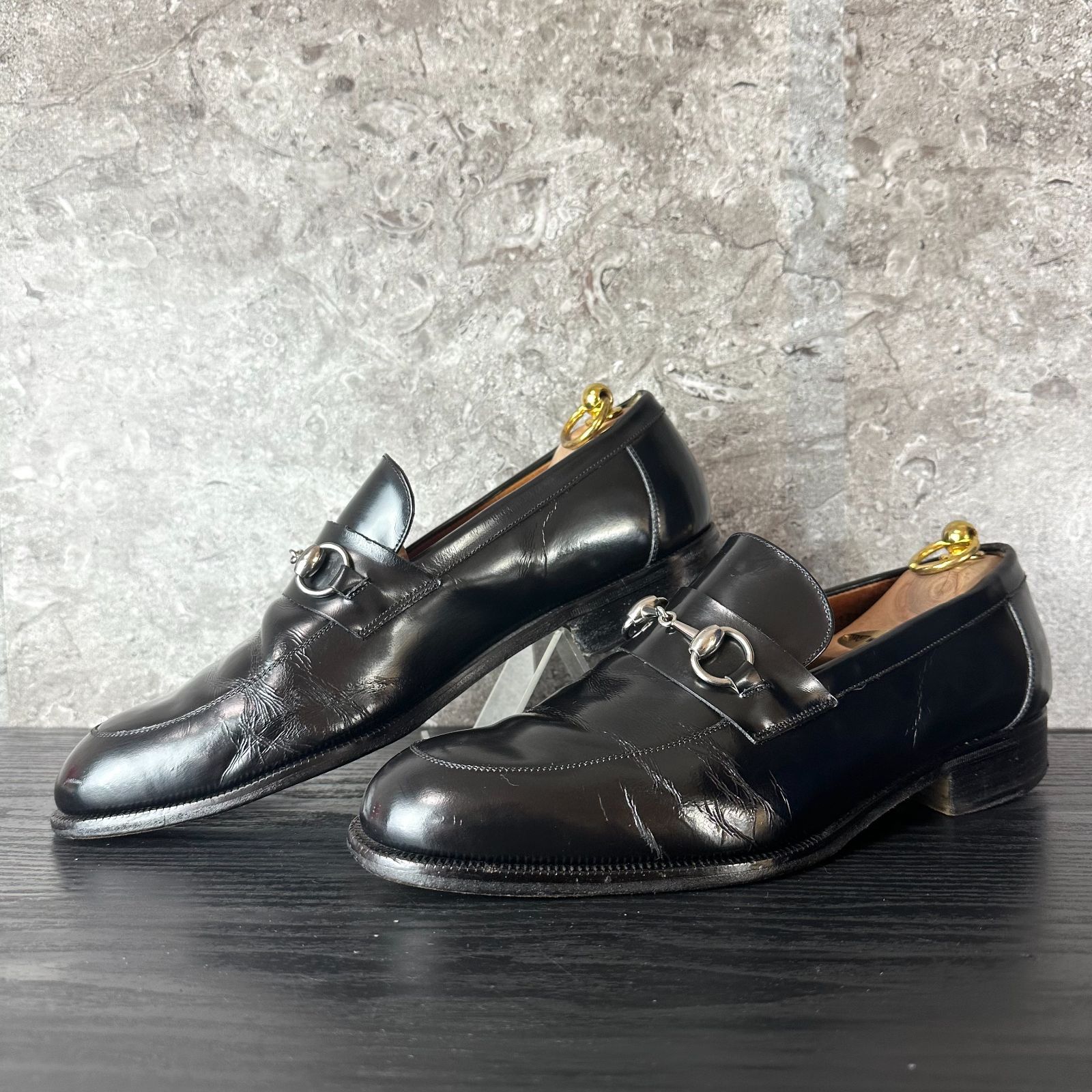 磨き上げ済】S667 GUCCI グッチ JORDAAN ヨルダーン ホースビット 