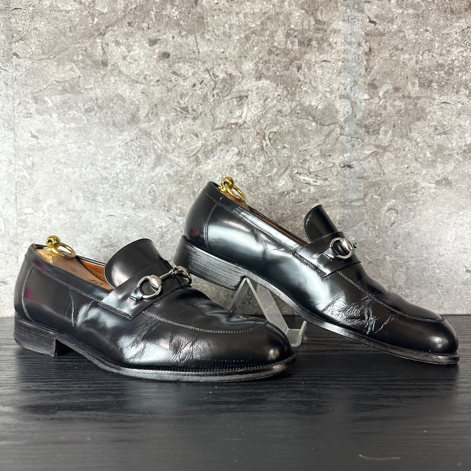 磨き上げ済】S667 GUCCI グッチ JORDAAN ヨルダーン ホースビット 