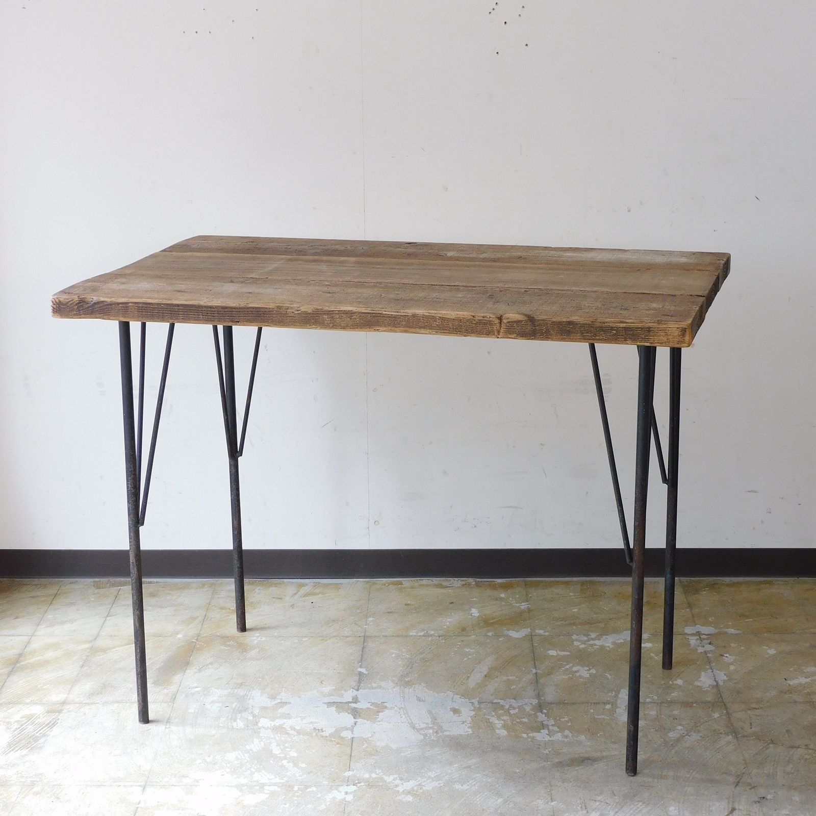 ふるい木味 おおきな鉄脚テーブル HK-a-05900 / アンティーク 古道具