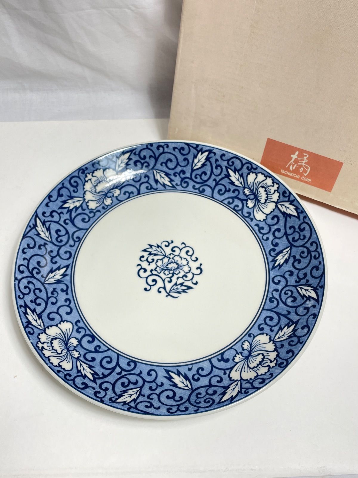 未使用品】 たち吉 昭和レトロ 橘吉 陶器製 大皿 深皿 皿 ボウル 盛り