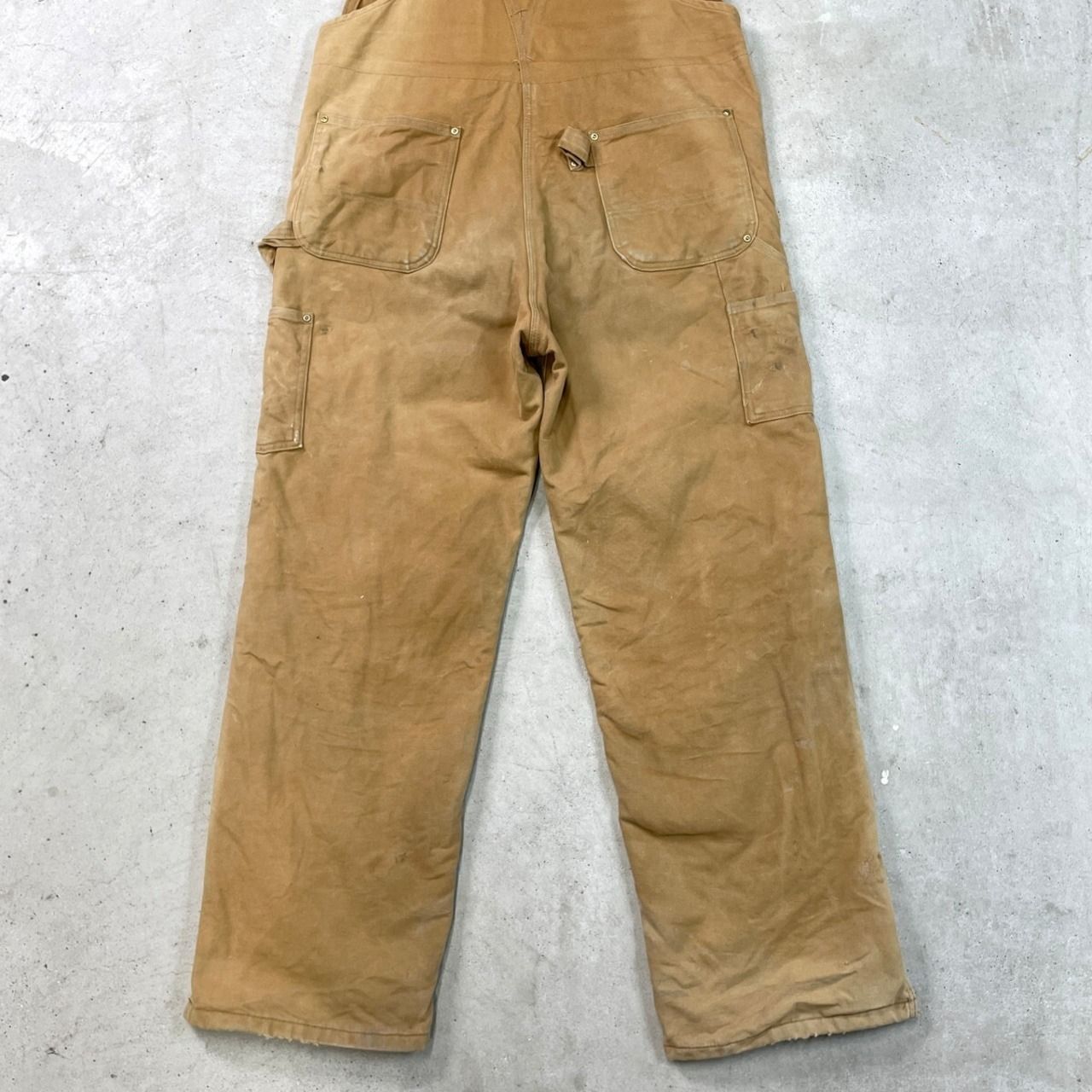 カーハート オーバーオール　　キルティング　80s 80-90年代 Carhartt カーハート ダック地 ダブルニー オーバーオール