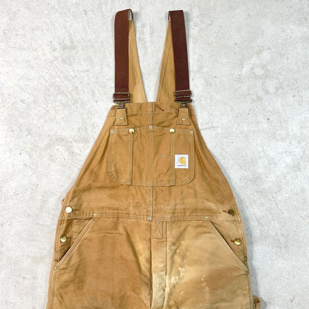 80-90年代 Carhartt カーハート ダック地 ダブルニー オーバーオール