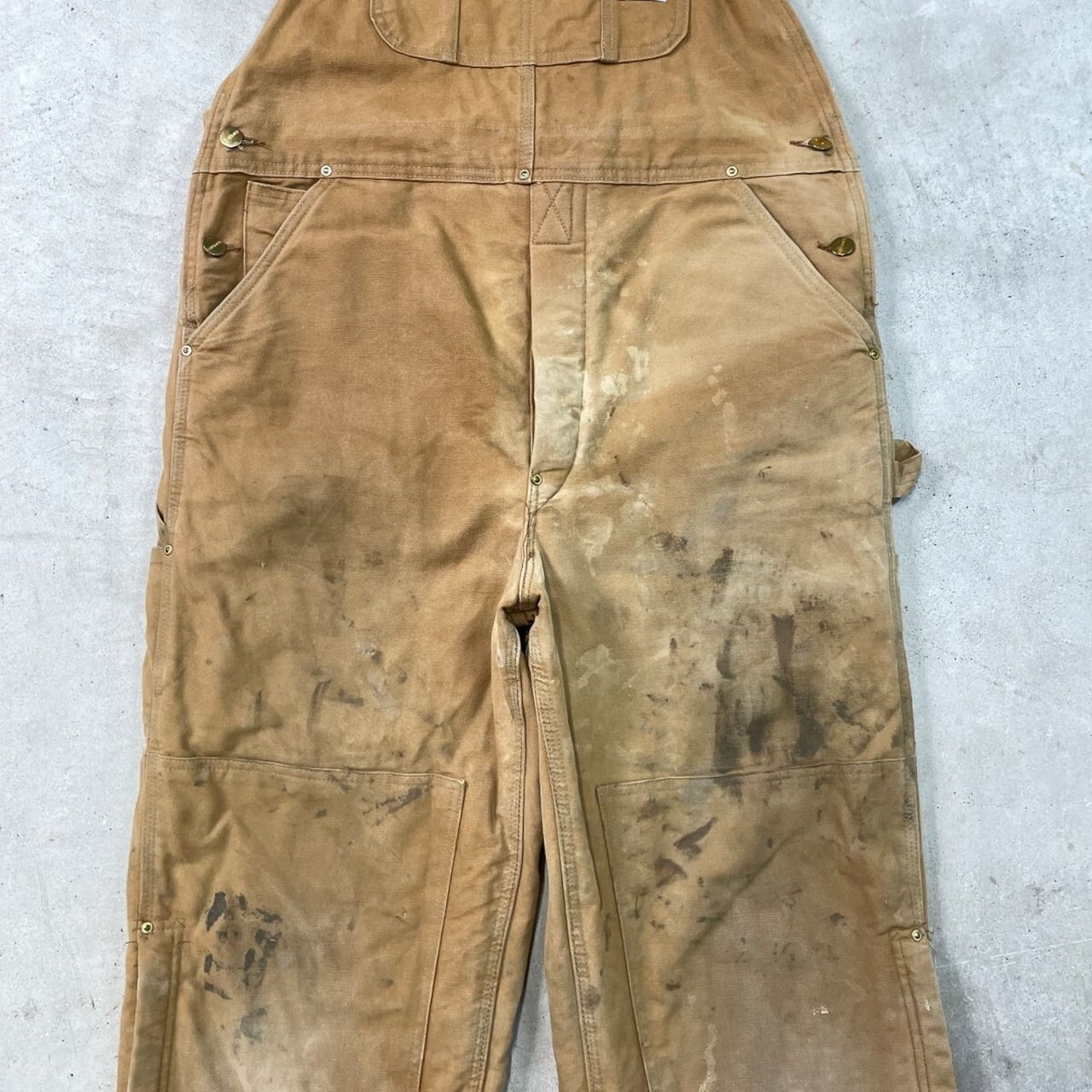 80-90年代 Carhartt カーハート ダック地 ダブルニー オーバーオール