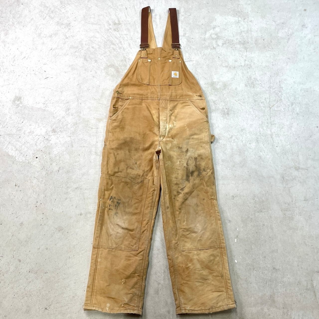 80-90年代 Carhartt カーハート ダック地 ダブルニー オーバーオール