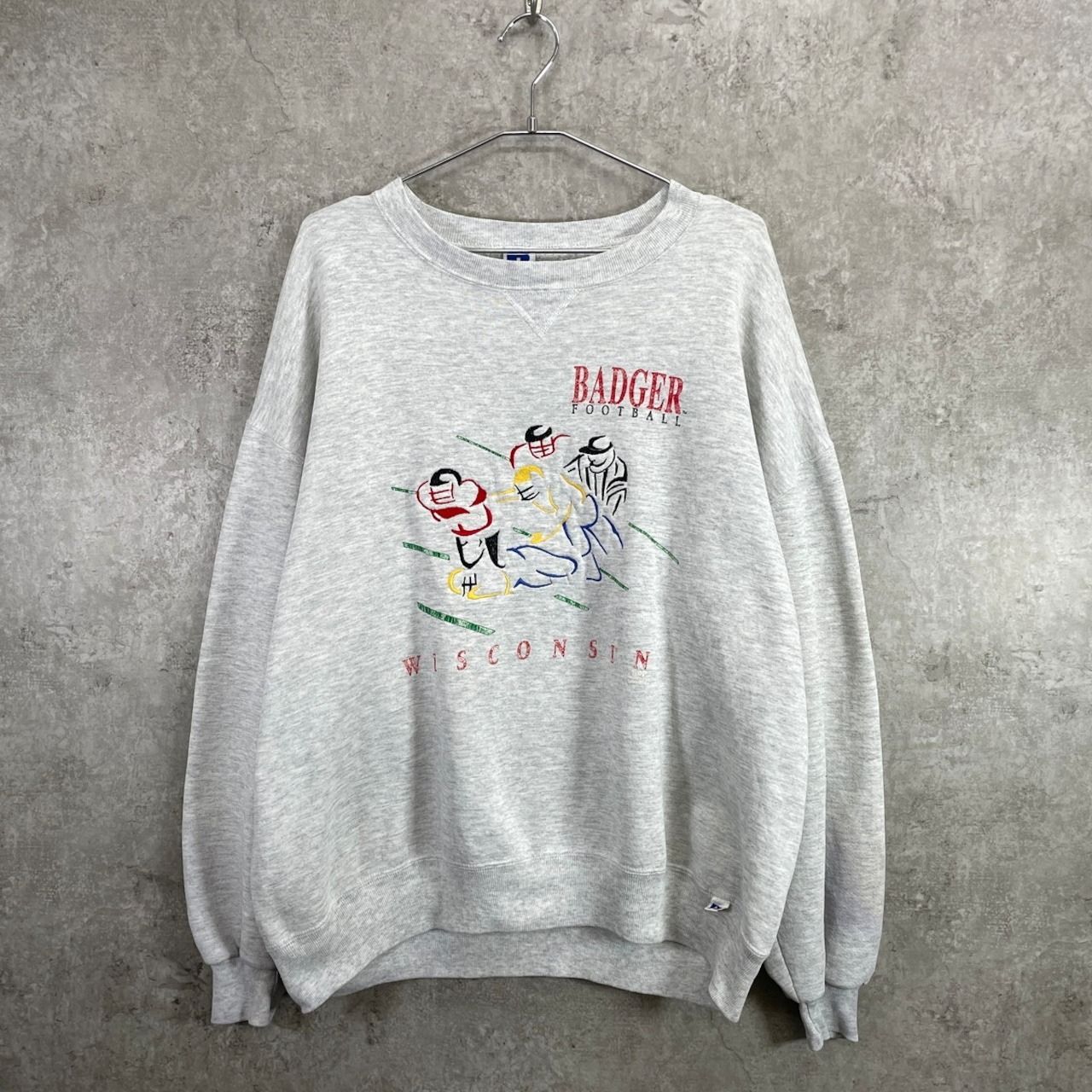 90年代 USA製 RUSSELL ATHLETIC アメフト チーム刺繍 スウェットシャツ 