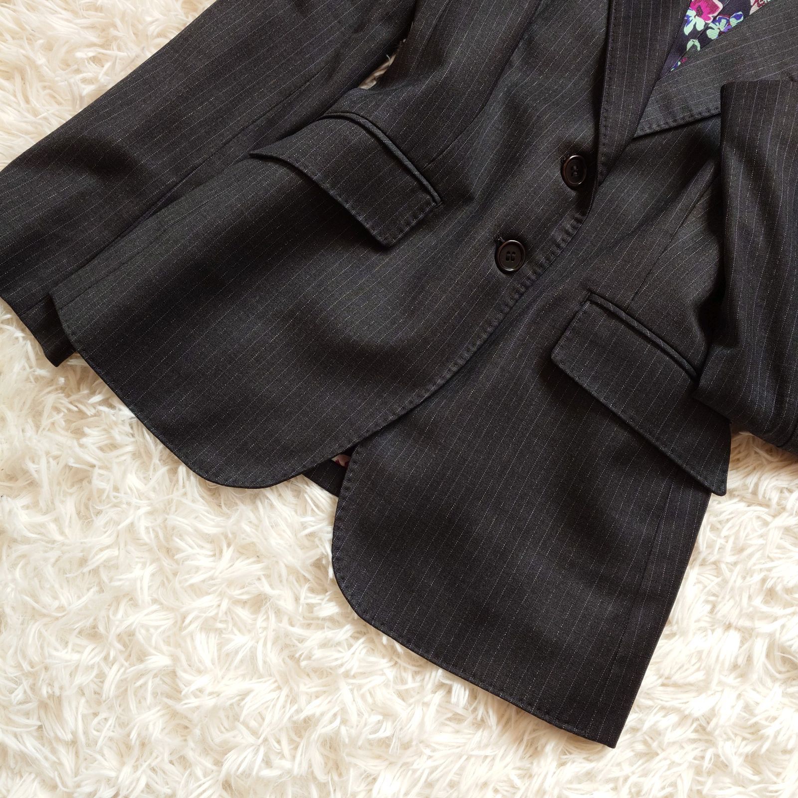 美品 ポールスミス ブラック Paul Smith Black 花柄 総柄 フォーマル