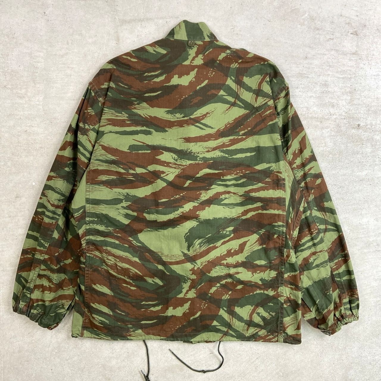 80年代 民間品 フランス軍 リザードカモ M-47 TAP47/56タイプ パラトルーパージャケット メンズL相当 古着 60s ヴィンテージ VINTAGE 迷彩 総柄 カーキグリーン オリーブグリーン ブラウン 緑 茶色 80年代 民間品 フランス軍 リザードカモ M-47 TAP47/56タイプ パラ