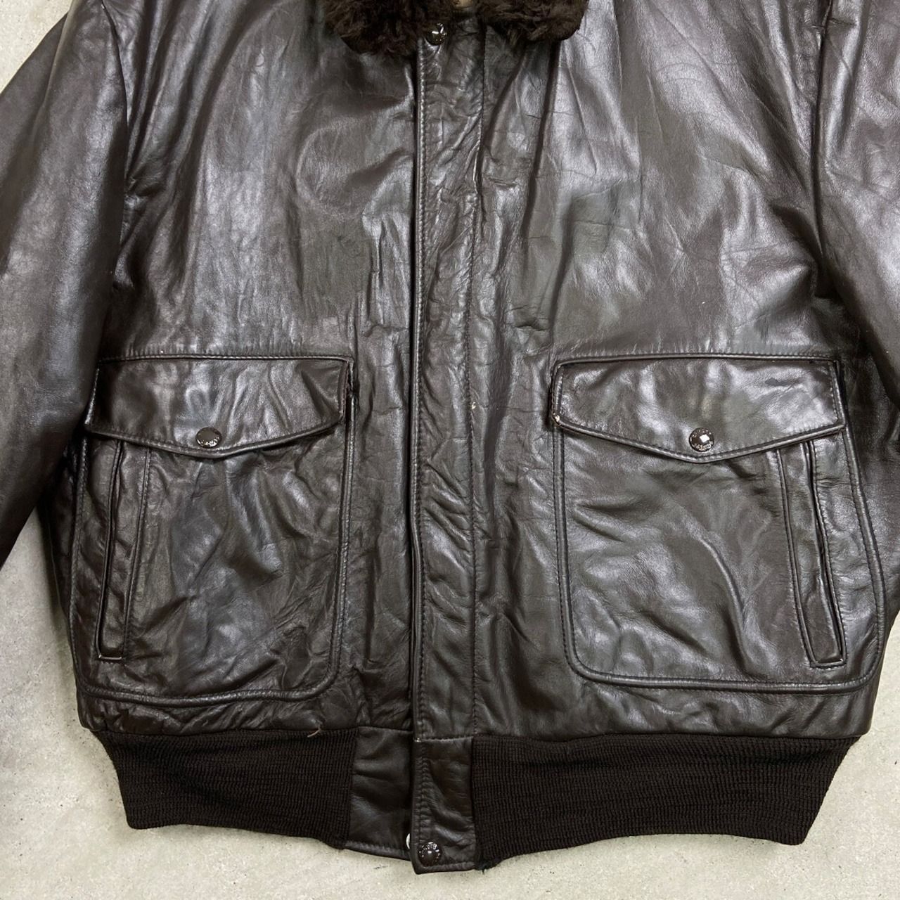 80年代 USA製 Schott ショット G-1タイプ レザーフライトジャケット