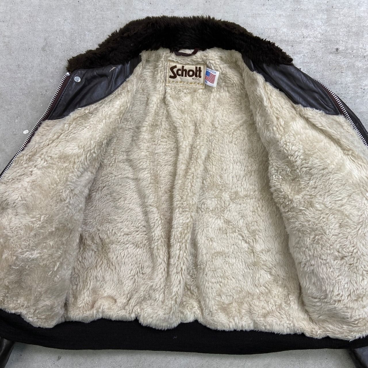 80年代 USA製 Schott ショット G-1タイプ レザーフライトジャケット