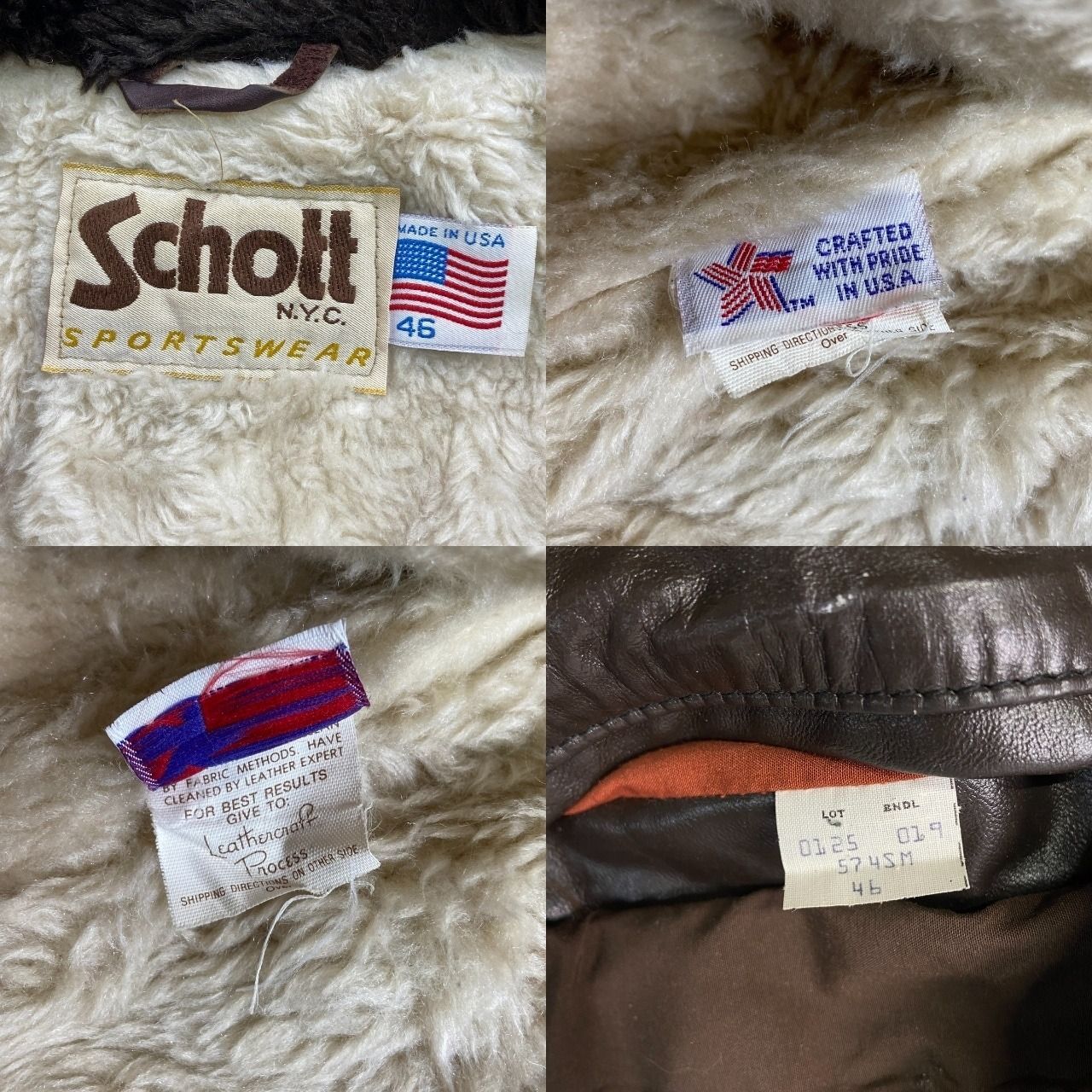 80年代 USA製 Schott ショット G-1タイプ レザーフライトジャケット