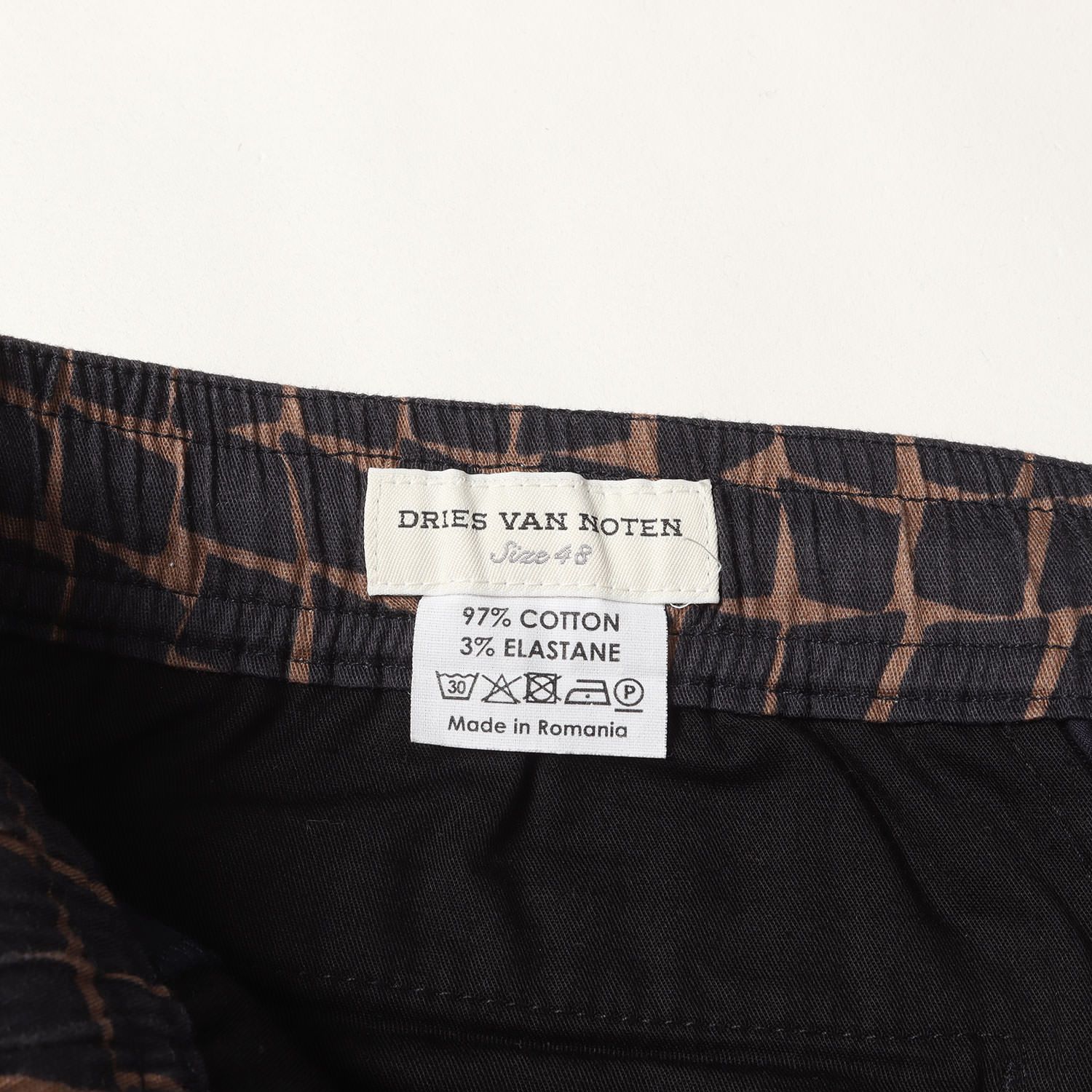 DRIES VAN NOTEN ドリスヴァンノッテン パンツ ブラック ブラウン