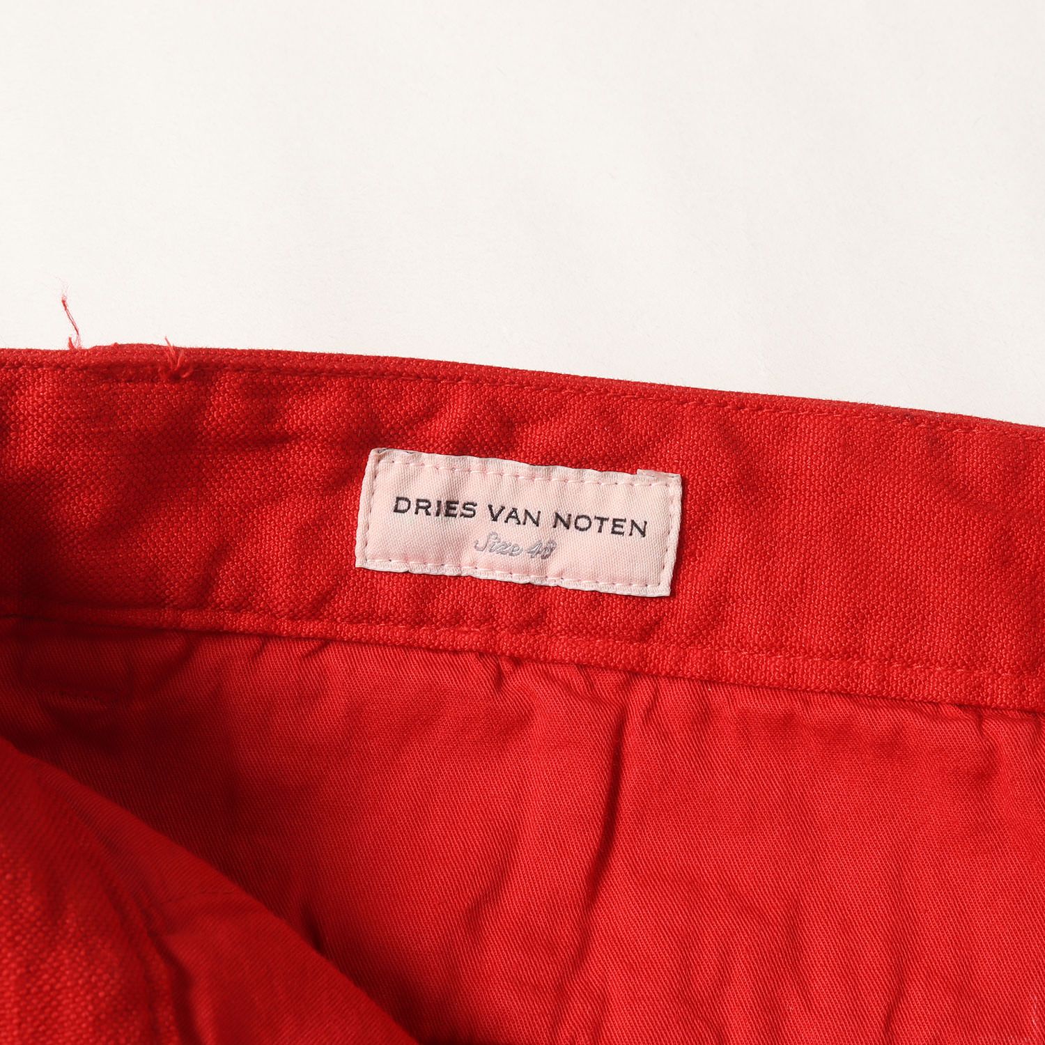 DRIES VAN NOTEN ドリスヴァンノッテン パンツ レッド サイズ:48 | 裾