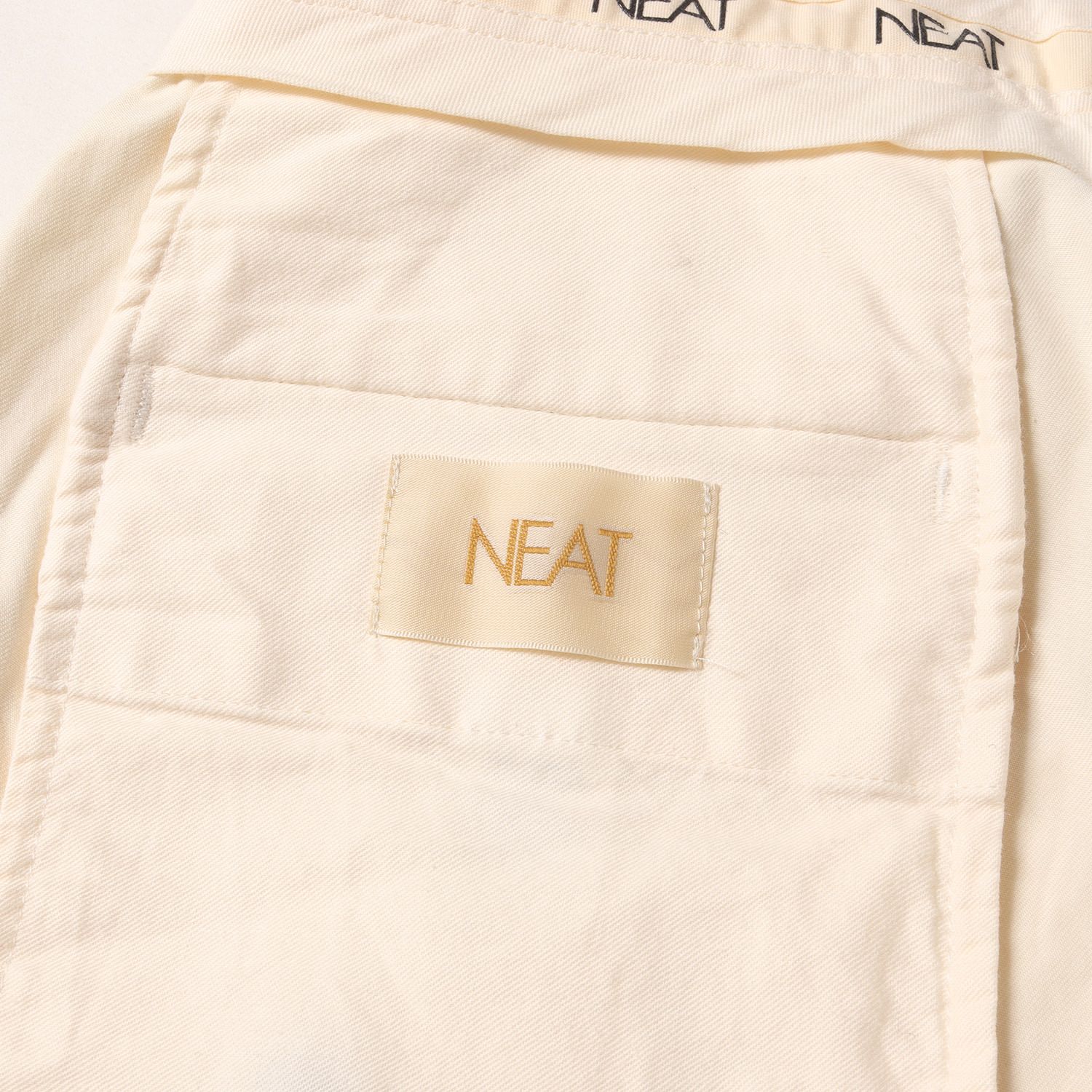 NEAT ニート パンツ アイボリー サイズ:44 | 24SS ツータック チノ