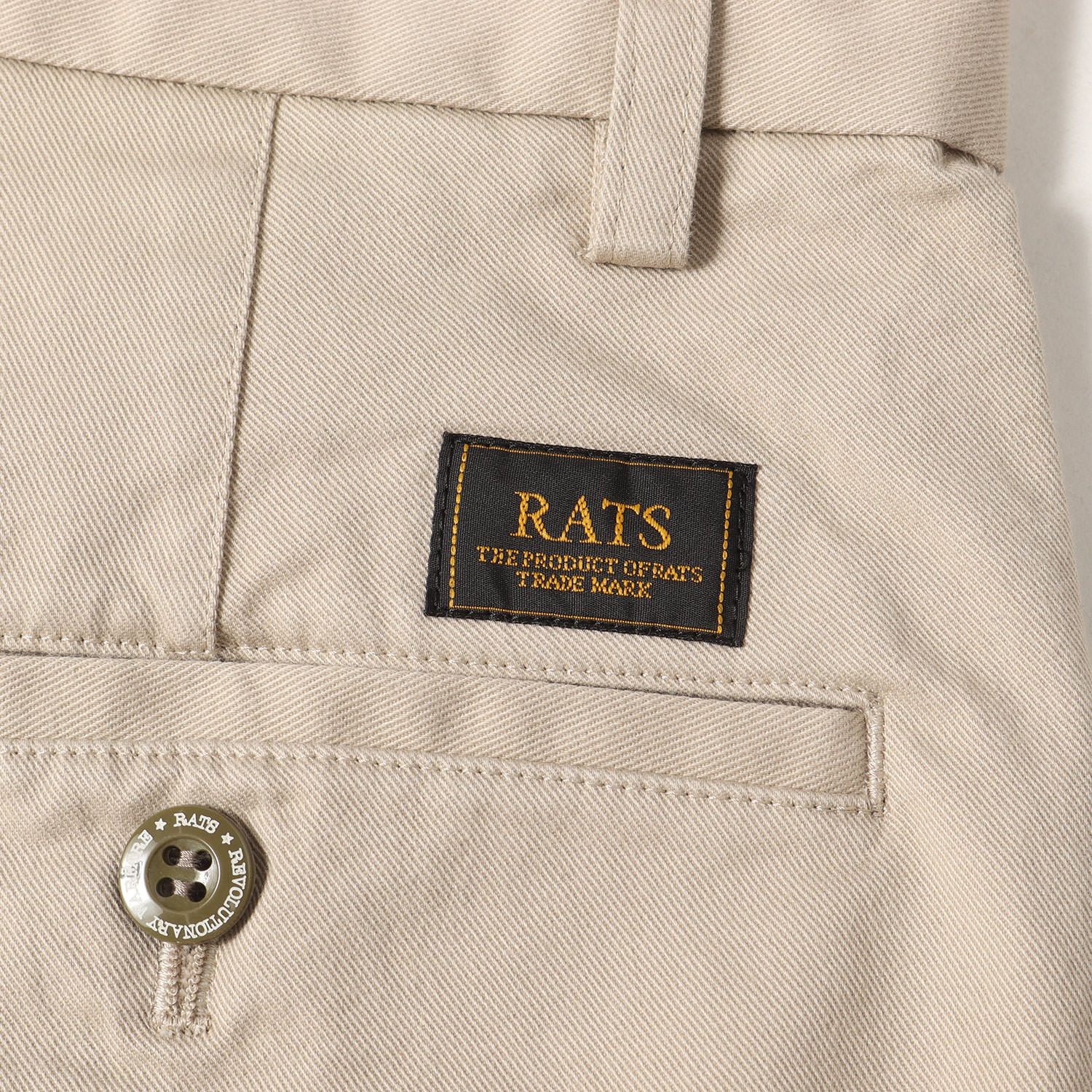 新品】RATS ラッツ パンツ ベージュ サイズ:M | 24SS ストレッチツイル