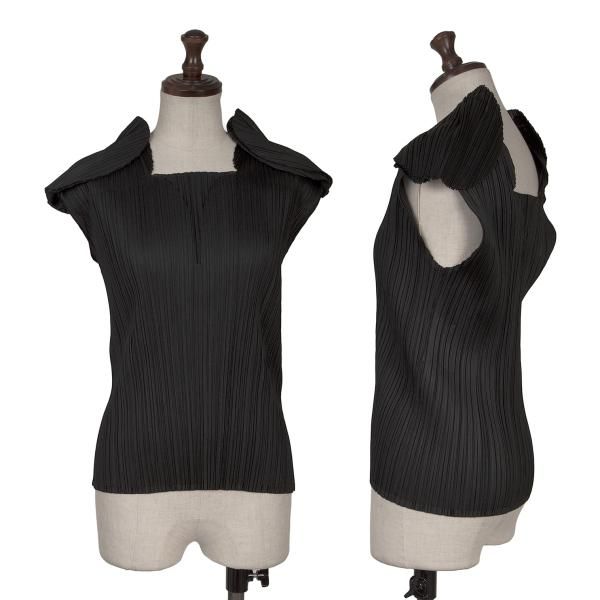 プリーツプリーズPLEATS PLEASE サークルショルダー装飾タンクトップ 