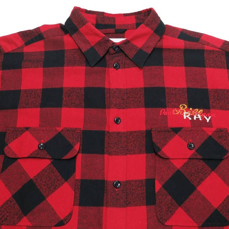 DOUBLET ダブレット CHAOS EMBROIDERY CHECK SHIRT 18AW14SH51 カオス