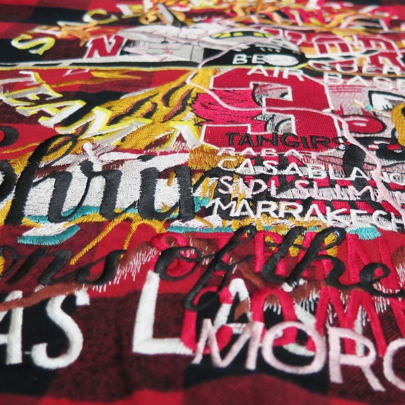 DOUBLET ダブレット CHAOS EMBROIDERY CHECK SHIRT 18AW14SH51 カオス