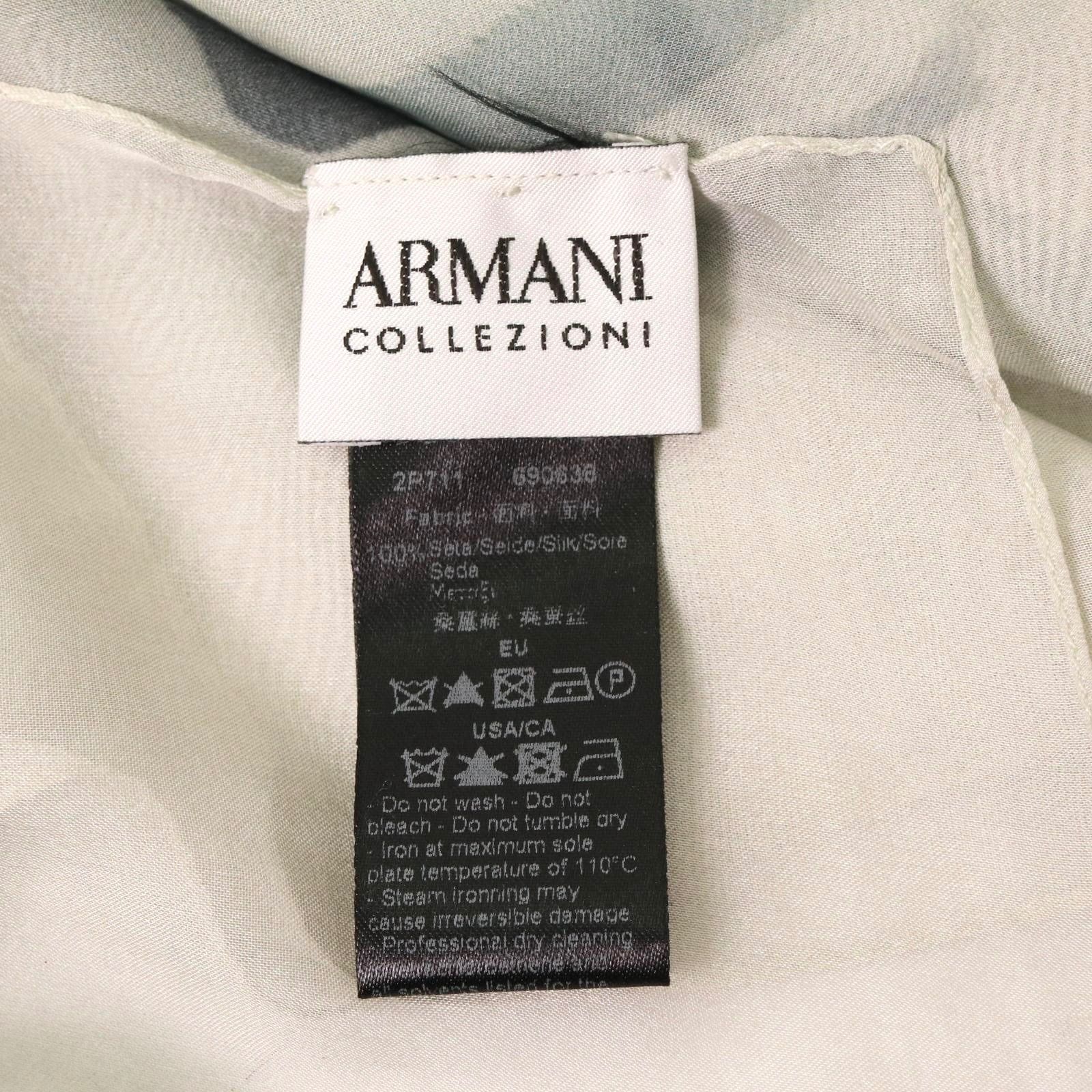 アルマーニコレツォーニ★未使用タグ付★ストール★スカーフ★シルク100％ ARMANI COLLEZIONI(アルマーニ コレッツィオーニ) シルク100％ 水彩