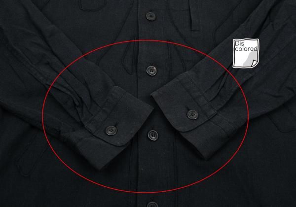 イッセイミヤケ メンISSEY MIYAKE MEN コットン刺繍デザインマオカラー