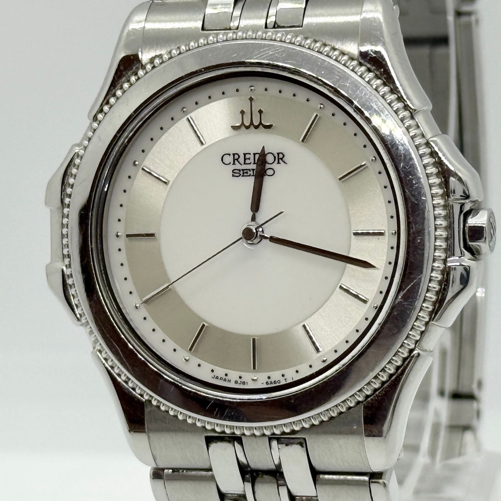 SEIKO セイコー クレドール 8J81-6A20 ホワイト QZ メンズ 腕時計