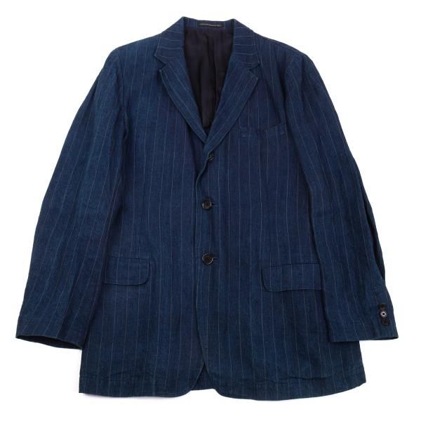 ヨウジヤマモト プールオムYohji Yamamoto POUR HOMME 藍染めリネン