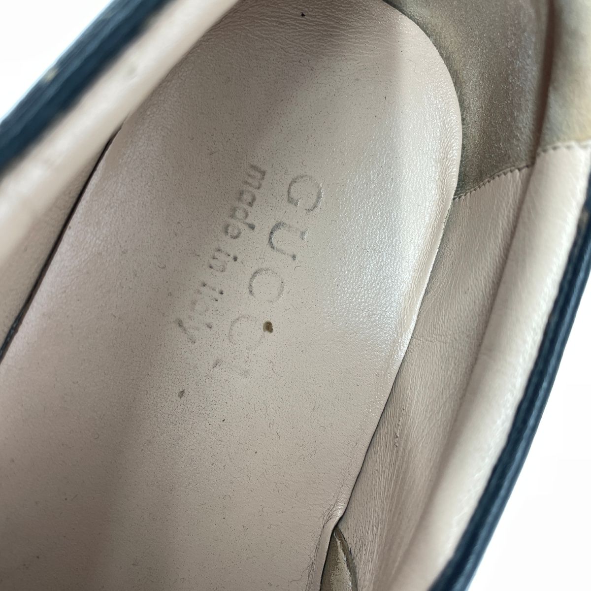 GUCCI グッチ スリッポン 表記サイズ:7 GUCCY ブラック メンズ