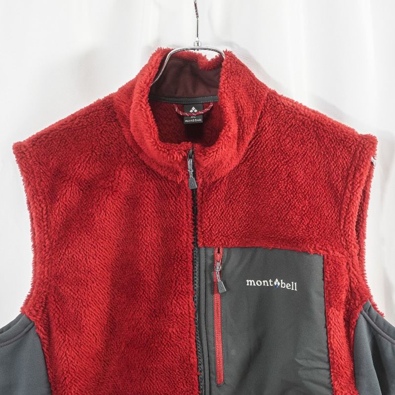 mont-bell モンベル クリマエア CLIMA AIR フリースベスト XL レッド 