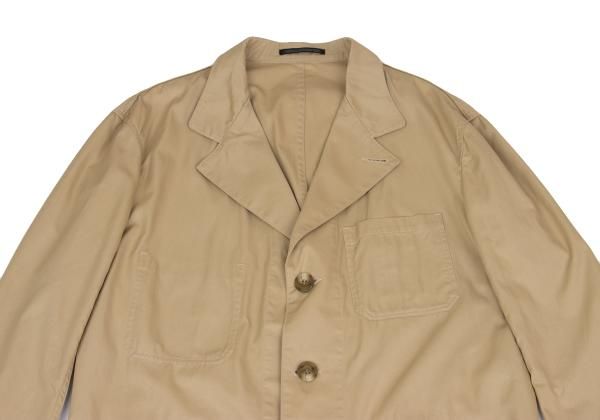 ヨウジヤマモトプールオムYohji Yamamoto POUR HOMME 4Bパッチポケットロングジャケット ベージュ4 ヨウジヤマモトプールオムYohji Yamamoto POUR HOMME 4Bパッチポケット