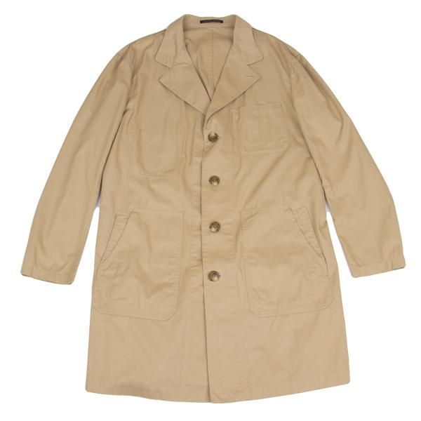 ヨウジヤマモトプールオムYohji Yamamoto POUR HOMME 4Bパッチポケットロングジャケット ベージュ4 ヨウジヤマモトプールオムYohji Yamamoto POUR HOMME 4Bパッチポケット