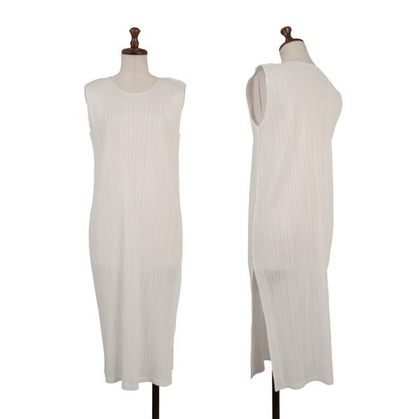 プリーツプリーズPLEATS PLEASE サイドスリットノースリーブワンピース