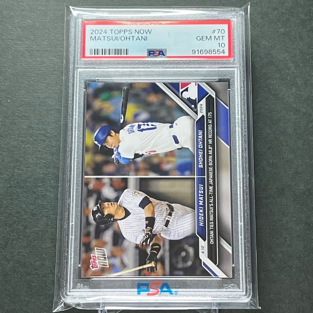 70【PSA10】PSA専用袋入！大谷翔平MLB日本人最多HR記念 2024 Topps now 