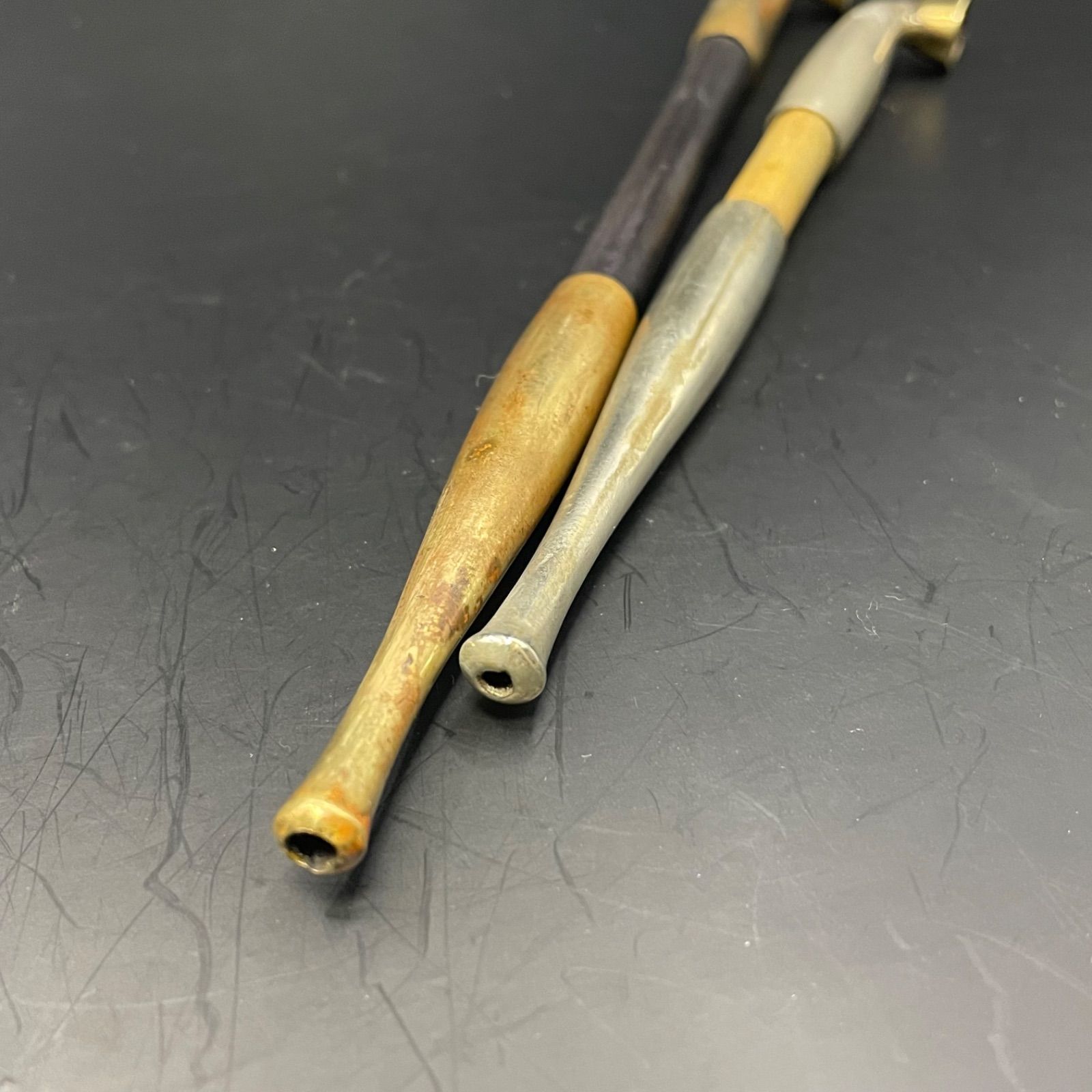 気分で使い分け 2本セット】ビンテージ 煙管 44g 磁石反応なし 洗浄