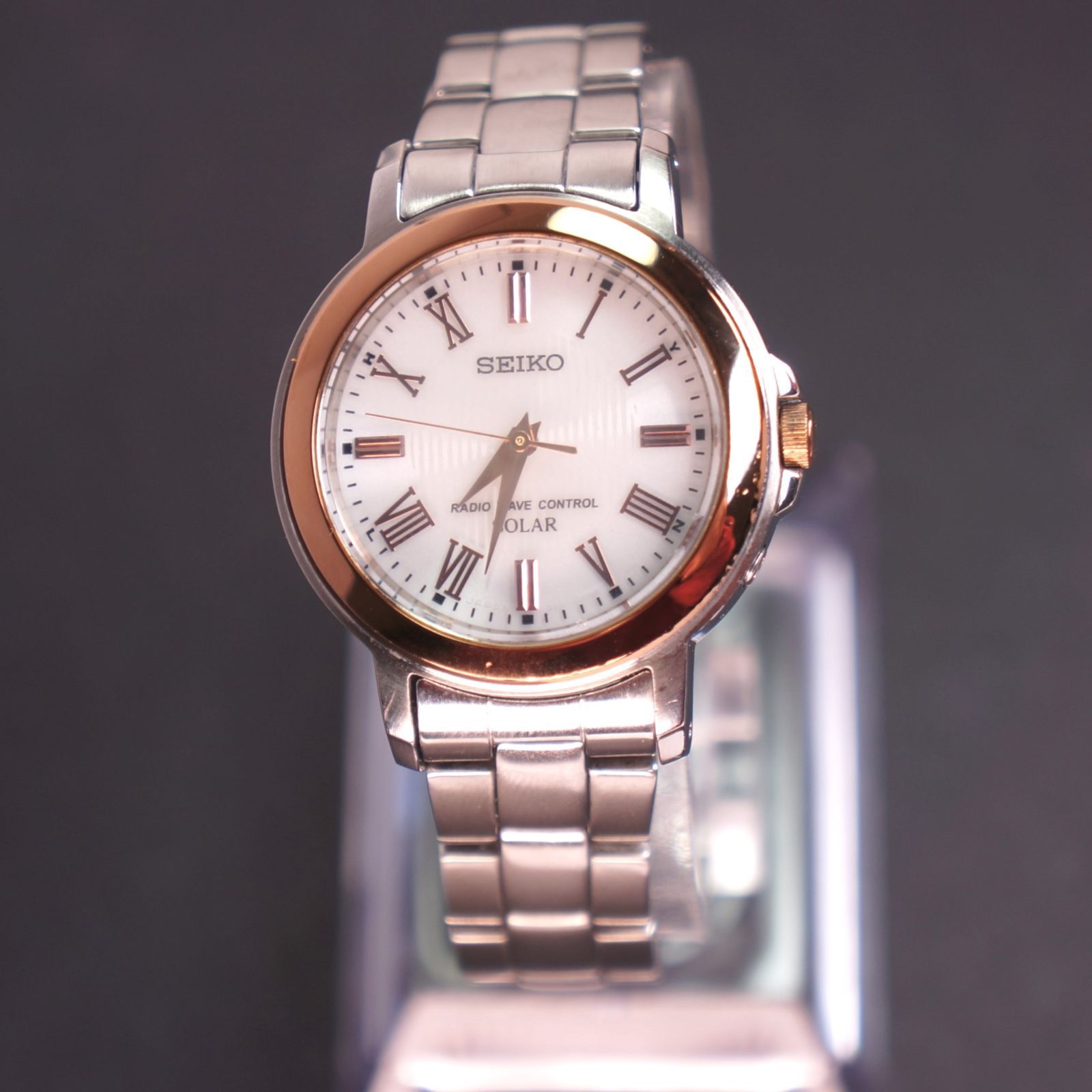 稼働品】 SEIKO 電波ソーラー レディース腕時計 - メルカリ