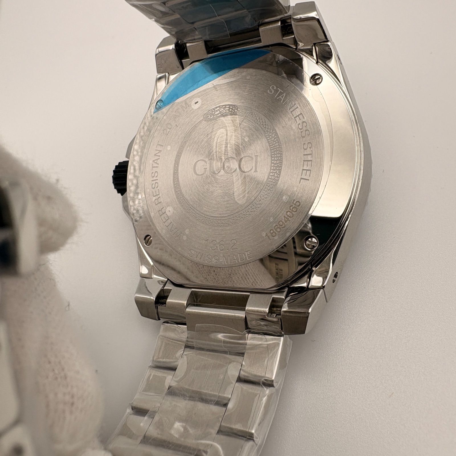 GUCCI グッチ Dive ダイブ スネーク YA136218 136.2 ブラック文字盤 SS 