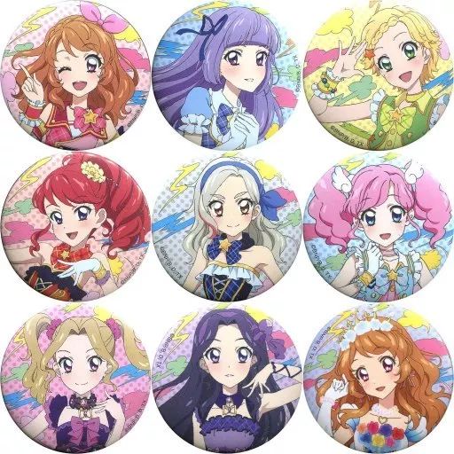 中古】バッジ・ピンズ(キャラクター) 全9種セット 「アイカツ! キャラ