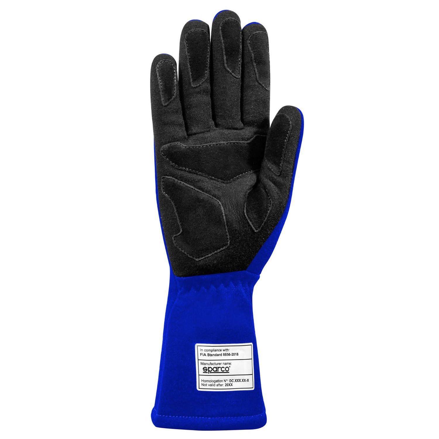 新品 Sparco（スパルコ） FIA 8856-2018-DC.409.24-G 認証 レーシンググローブ LAND (ランド) Electric Blue (エレクトリックブルー) サイズ10 品番:00136610EB