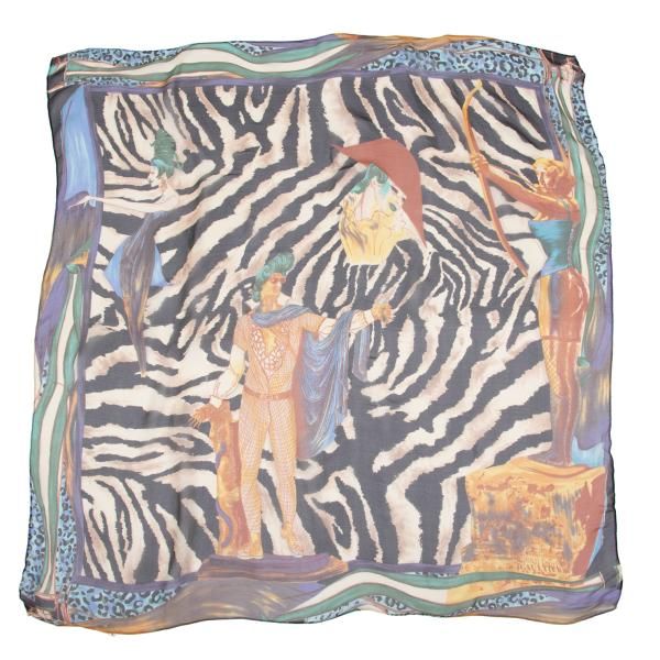 ジャンポールゴルチエJean Paul GAULTIER シルク人物ゼブラプリント