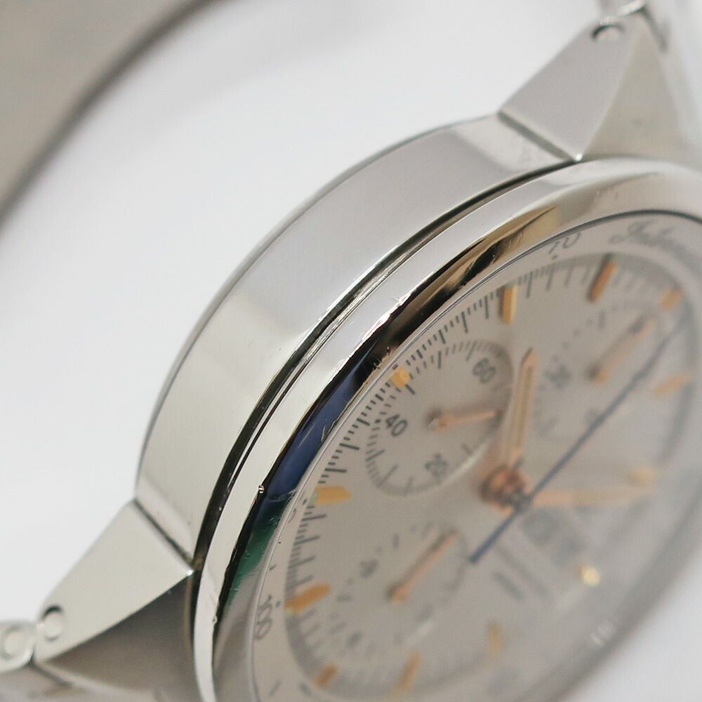  天白 IWC インターナショナルウォッチカンパニー GST クロノグラフ IW370713 シルバー SS メンズ 自動巻き 腕時計 男 ストレートパンツ 自動巻き時計 腕時計(アナログ)
