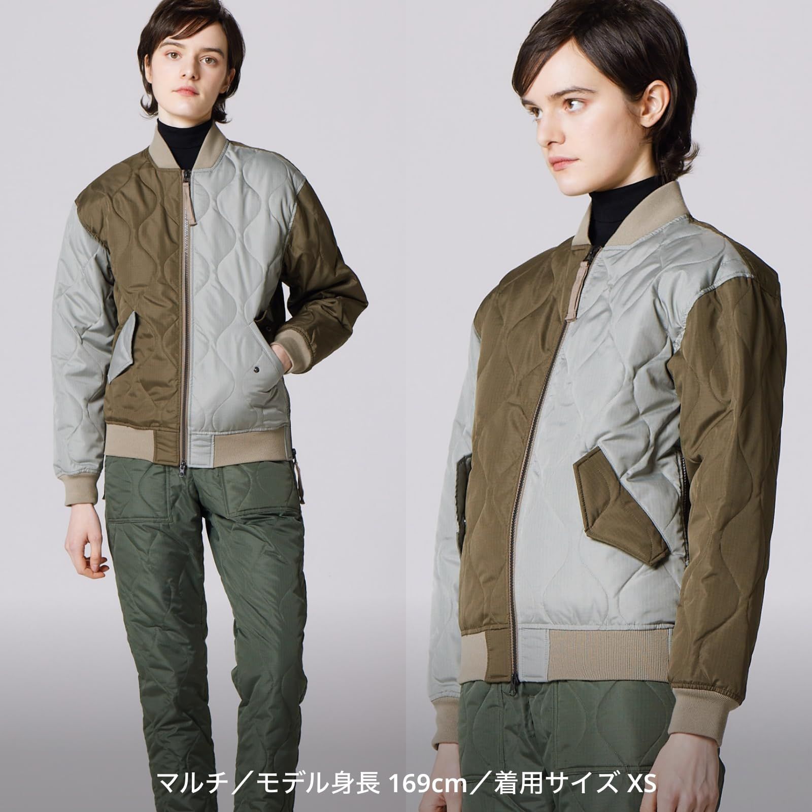 新品 [タイオン] ユニセックス ミリタリー MA-1 ダウンジャケット 