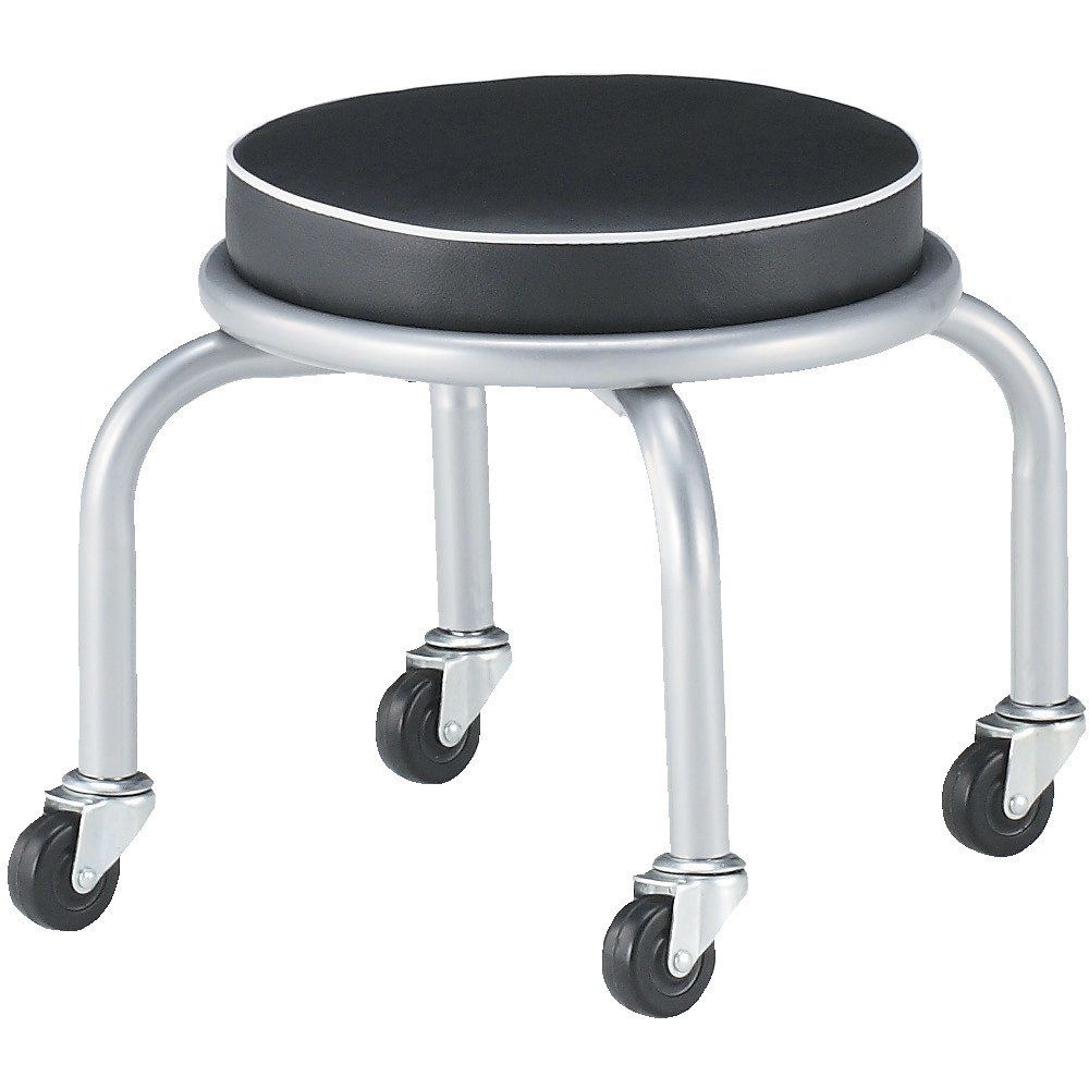 トラスコ中山 TRUSCO 作業用チェア ブラック Φ300×H330mm キャスター付 TYZ255-33HK