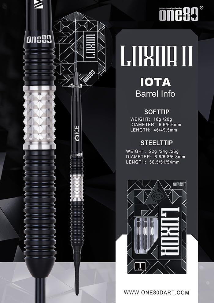  One80 ルクソール2 イオタ 18g|20g タングステン90% LUXOR Iota | ダーツ バレル 20g ナンバーパズル ダーツ パズル ボードゲーム