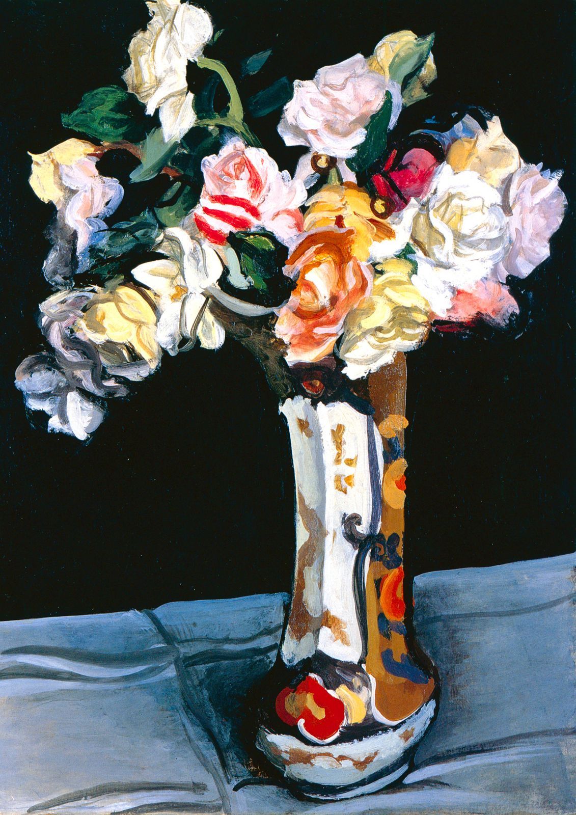 安井曾太郎_薔薇 A3(297㎜×420㎜）アートポスター 日本製 絵画