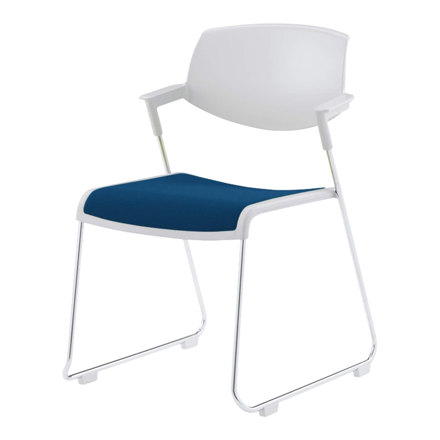 メーカー配送 設置 組立 コクヨ 会議イス サティオ CK-M620E2G9T6 ライトグレーシェル 背樹脂タイプ 本体 ライトグレー|布 プルシアンブルー