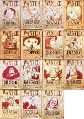 中古】ポスター(アニメ) 全15種セット 「ワンピース 手配書ポスター OP